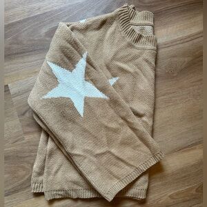 Tan Stars Sweater